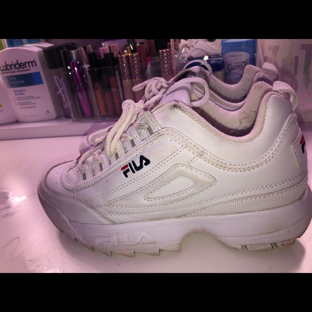 chunky white filas